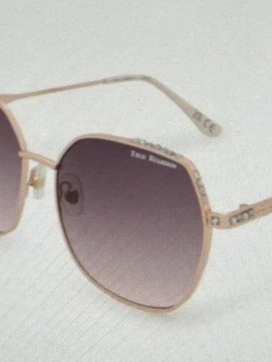 True Religion Women’s Sunglasses Geo Thin Gold? Pink Diamonds NWT main image 5